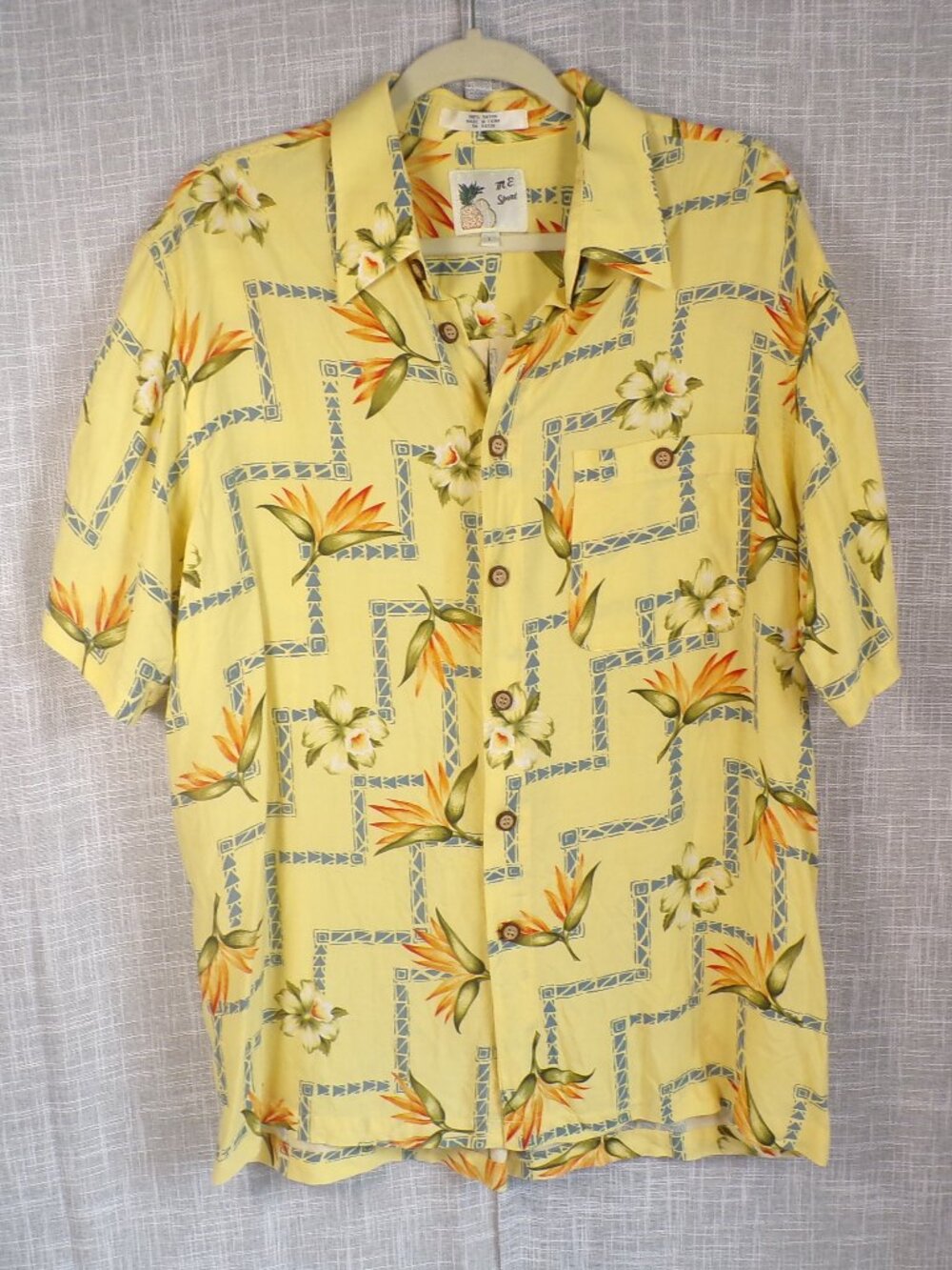 Vintage ME Sport Rayon Hawaiian Camp Shirt - Men's L